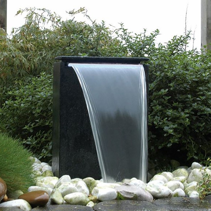 不锈钢流水槽瀑布出水口流水墙水幕墙水景观户外庭院鱼池流水景观