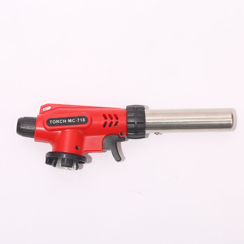 Portable Flame Gun Wholesale Home Kitchen High Temperature Braised Pig Hair Outdoor Camping Barbecue New Card-Type Spray Gun Head