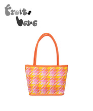 官方Fruits Love Office水果爱 WOVEN TOTE BAG 皮质手工编织托特