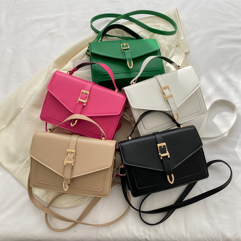 High-Grade Niche Belt Buckle Design Portable Square Pouch Women's 2023 Spring Fashion Popular Shoulder Messenger Bag