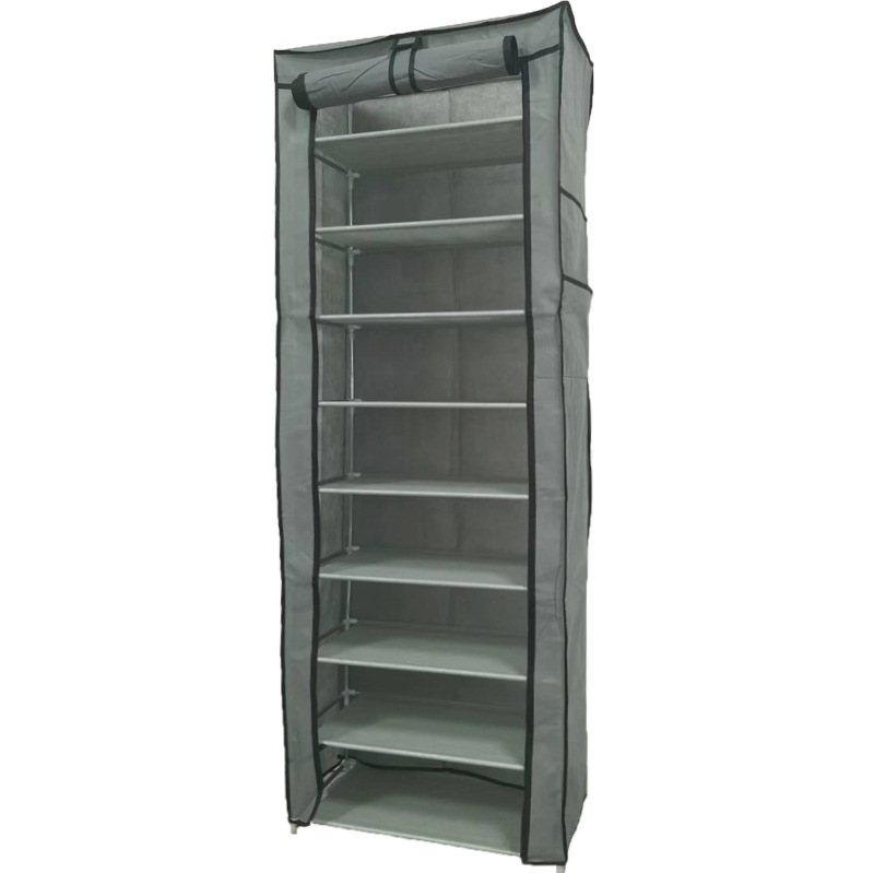 Exclusive for Cross-Border Supply Simple Shoe Cabinet Non-Woven Multi-Layer Steel Pipe Storage Dustproof Family Finishing Space-Saving Shoe Rack