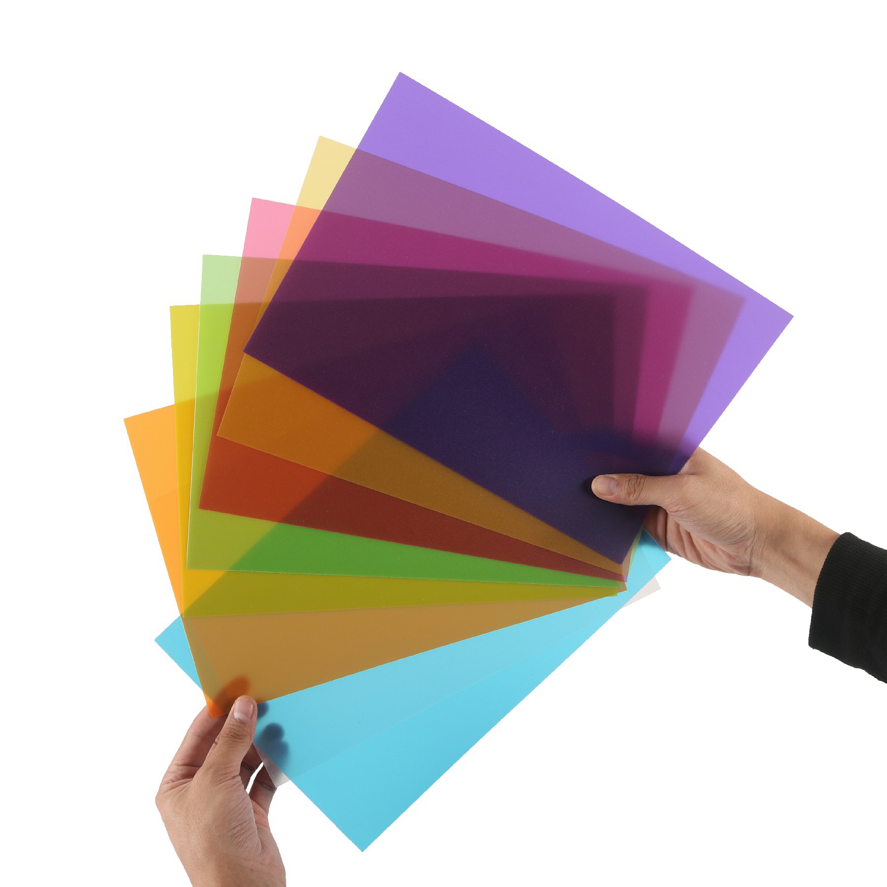 定 做pp扩散板片材pet灯罩灯饰彩色颜色板pvc灯片装修塑料板胶片