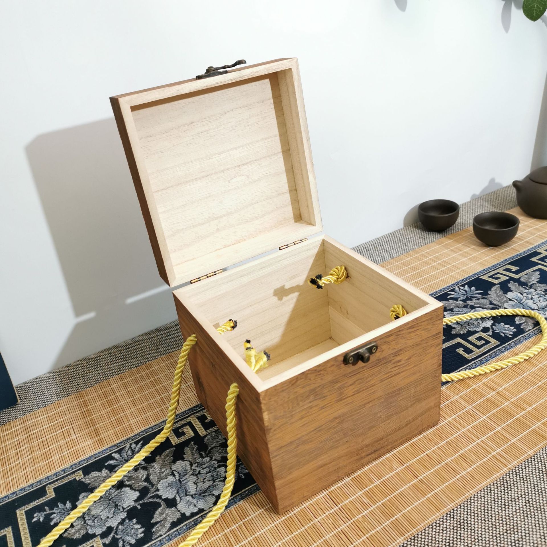 木质茶叶盒定制木质散茶礼盒 茶叶木盒创意茶叶礼品包装盒