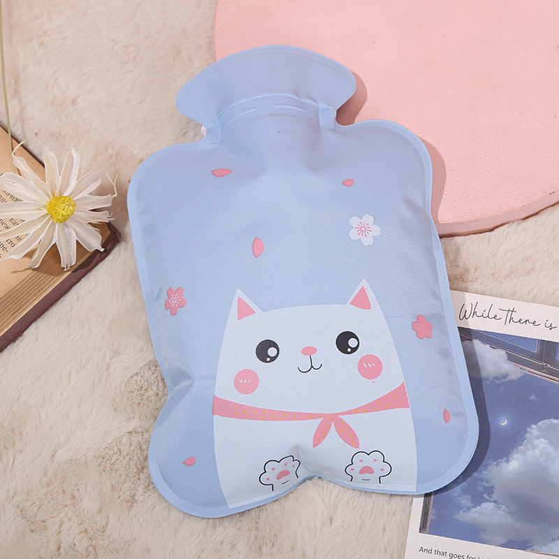 Winter Safety Hot Water Bag Warm Belly Water Injection Sponge Large Female Cartoon Mini Portable Hot Compress Irrigation Hot-Water Bag