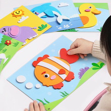 手工diy立体黏贴画幼儿园3d制作材料包玩具女孩子贴纸耶诞节