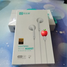 优仕静Y27品牌耳机环绕立体声音乐耳机斜耳式耳塞线控调节通话Y27