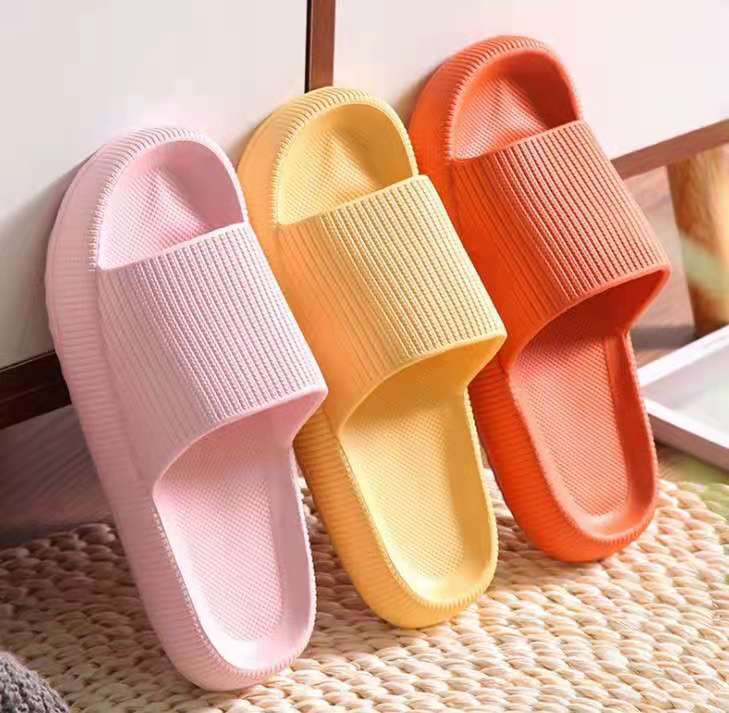 One Piece Dropshipping Wholesale Summer Home Indoor Bathroom Couple Slippers Women's Non-Slip Shit Feeling Soft Bottom Home Slippers