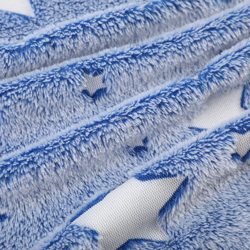 夜光法兰绒单面法兰绒印花毯子卡通睡衣面料