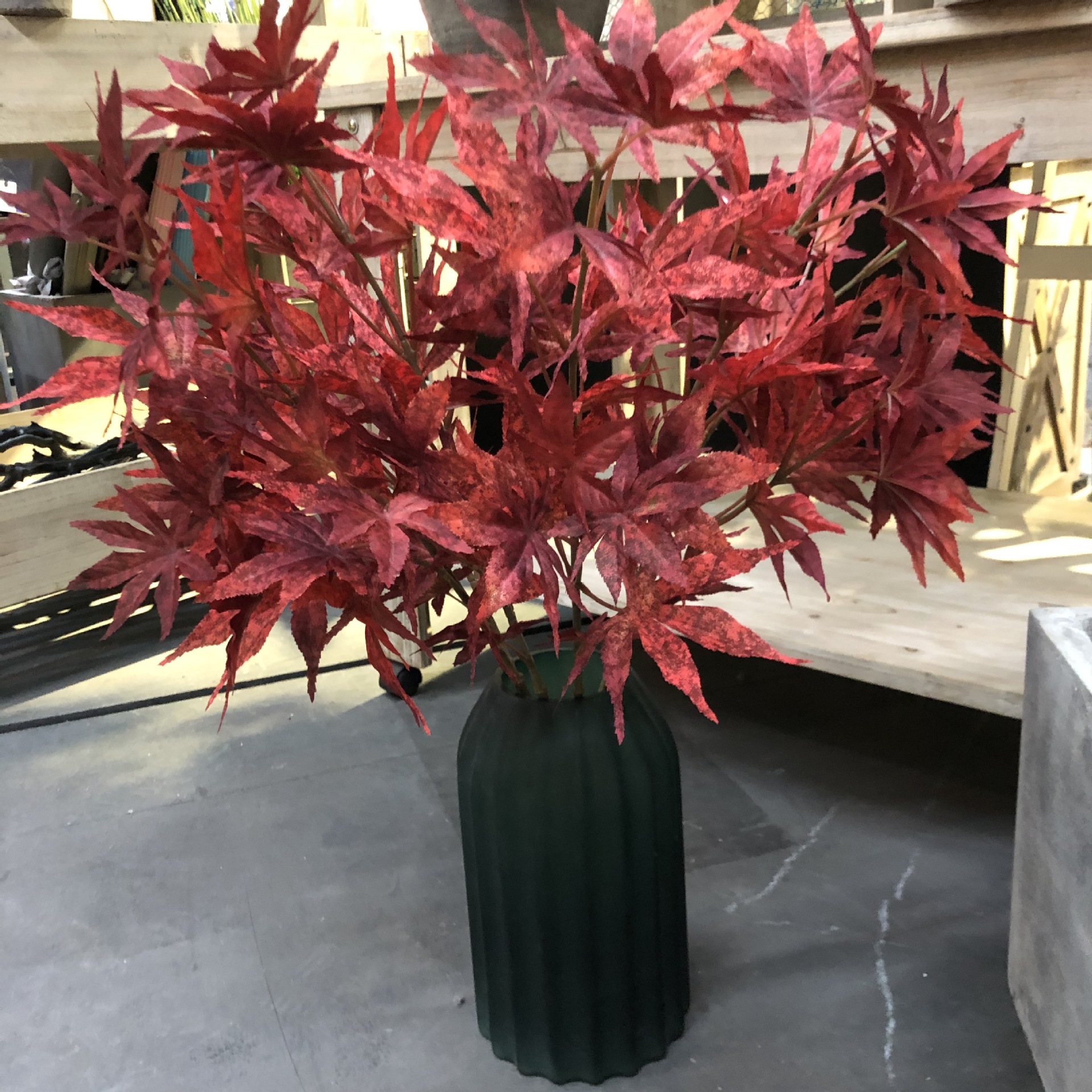 新款仿真单枝枫叶假叶子装饰红枫五角枫景观造型配材软装摆放枫叶