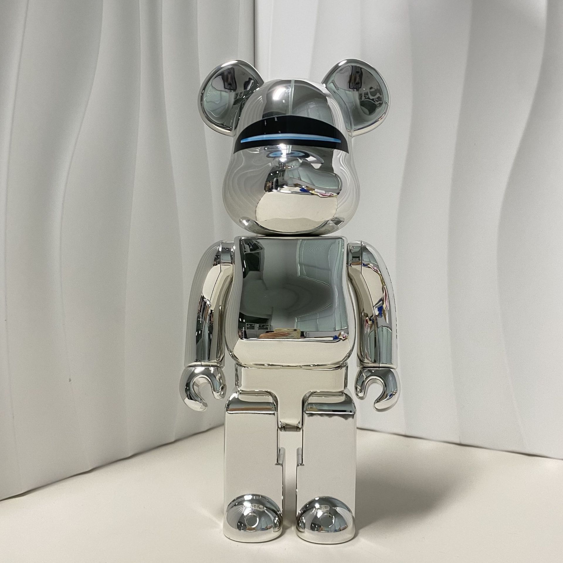 bearbrick积木熊 400% 电镀款 朋克银初代暴力熊玩偶摆件-阿里巴巴