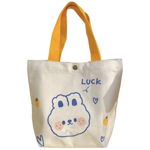 Cute Japanese Style Canvas Bag Female Summer Art Student Class Mesh Portable Cloth Bag 2021 New Hand Bag