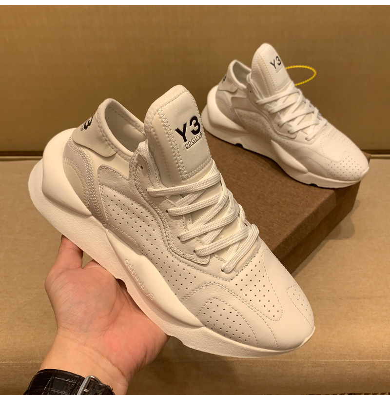 y3老爹男鞋男款网面欧洲站百搭潮流夏季透气真皮小白鞋白武士鞋子