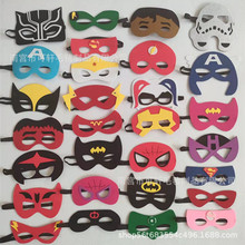 新款毛毡超人卡通面具眼罩各儿童面具万圣节派对不织布眼罩面具