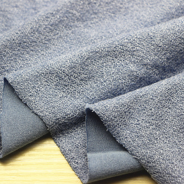 天丝卫衣毛圈布服装面料莱赛尔天丝棉人棉粘胶法式鱼鳞大毛圈布料