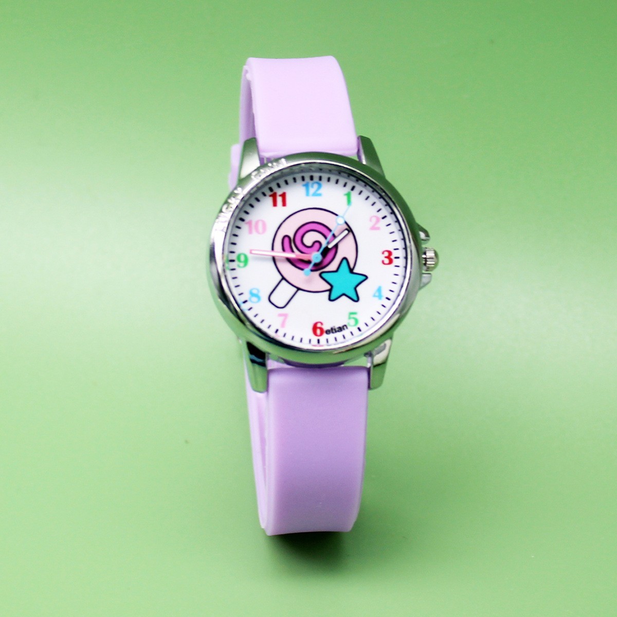 Korean Style Fashion New Watch Children Girl Cute Student Watch Casual Lollipop Silicone Cartoon Watch Mixed Wholesale