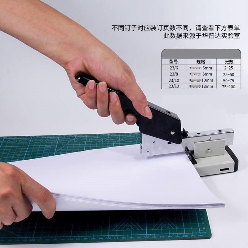 Wahchi Heavy-Duty Thick Book Stapler Large Effortless Stapler Thick Binding Machine 120 Pieces Office Stationery