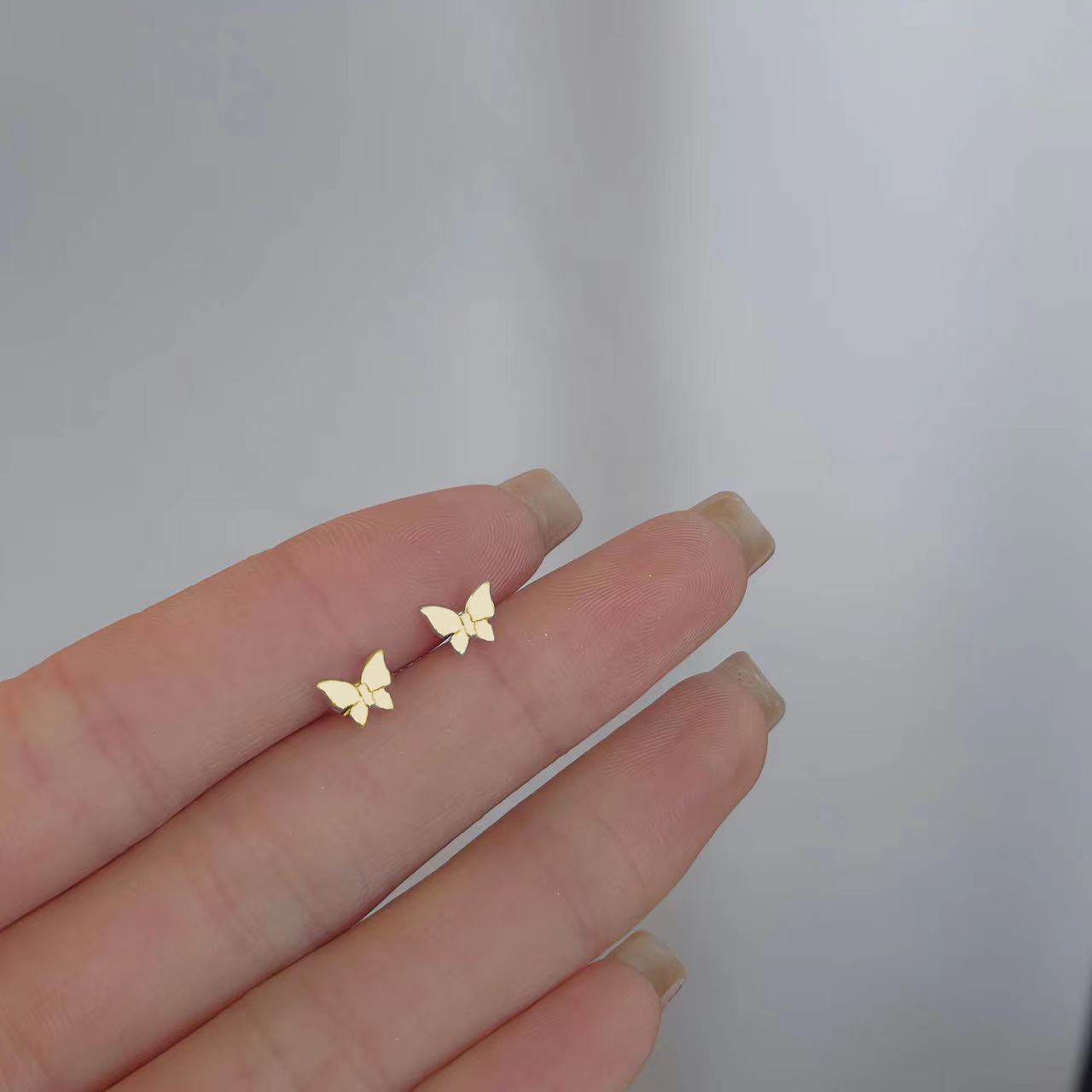 925 Silver Stud Earrings for Female Students Minority Simple Design High-Grade Earrings 2023 New Trendy Ins Style Earrings