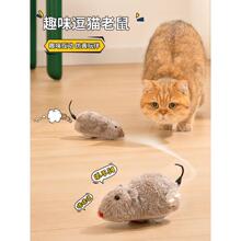 猫玩具自嗨解闷电动小老鼠逗猫棒逗猫神器猫咪用品大全耐咬