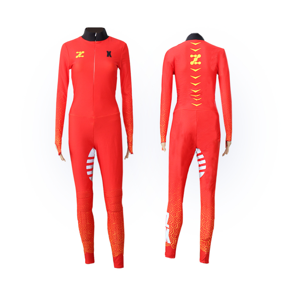 新品冰上竞速滑冰服训练服耐切割比赛滑冰服连体运动员高弹定制