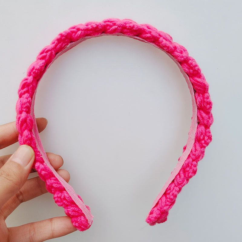 女童纯手工编织毛线发箍宝宝秋冬新款发箍头箍时尚简约发饰头饰