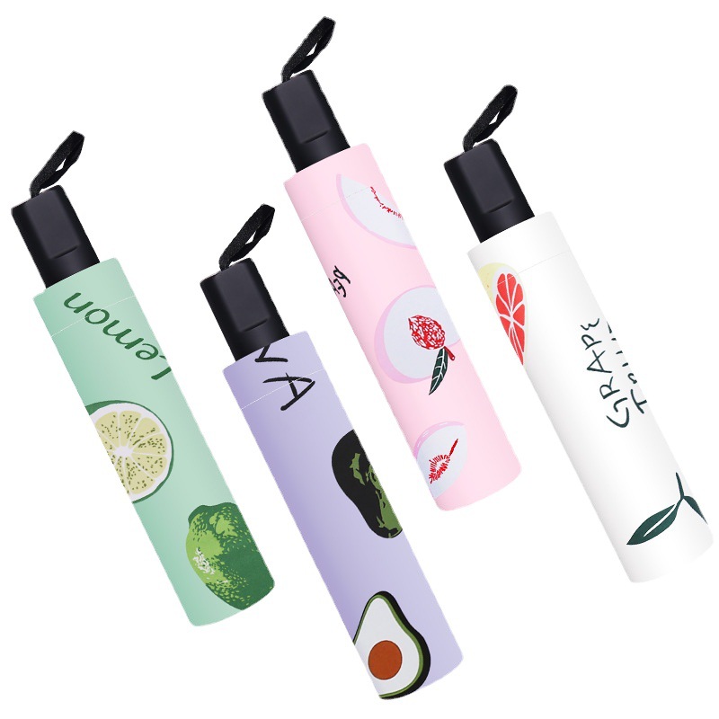 Large Wholesale Triple Folding Umbrella Folding Umbrella Printing Logo Advertising Umbrella Sunny and Rainy Creative Sun Umbrella Sun Protection Sunshade Umbrella