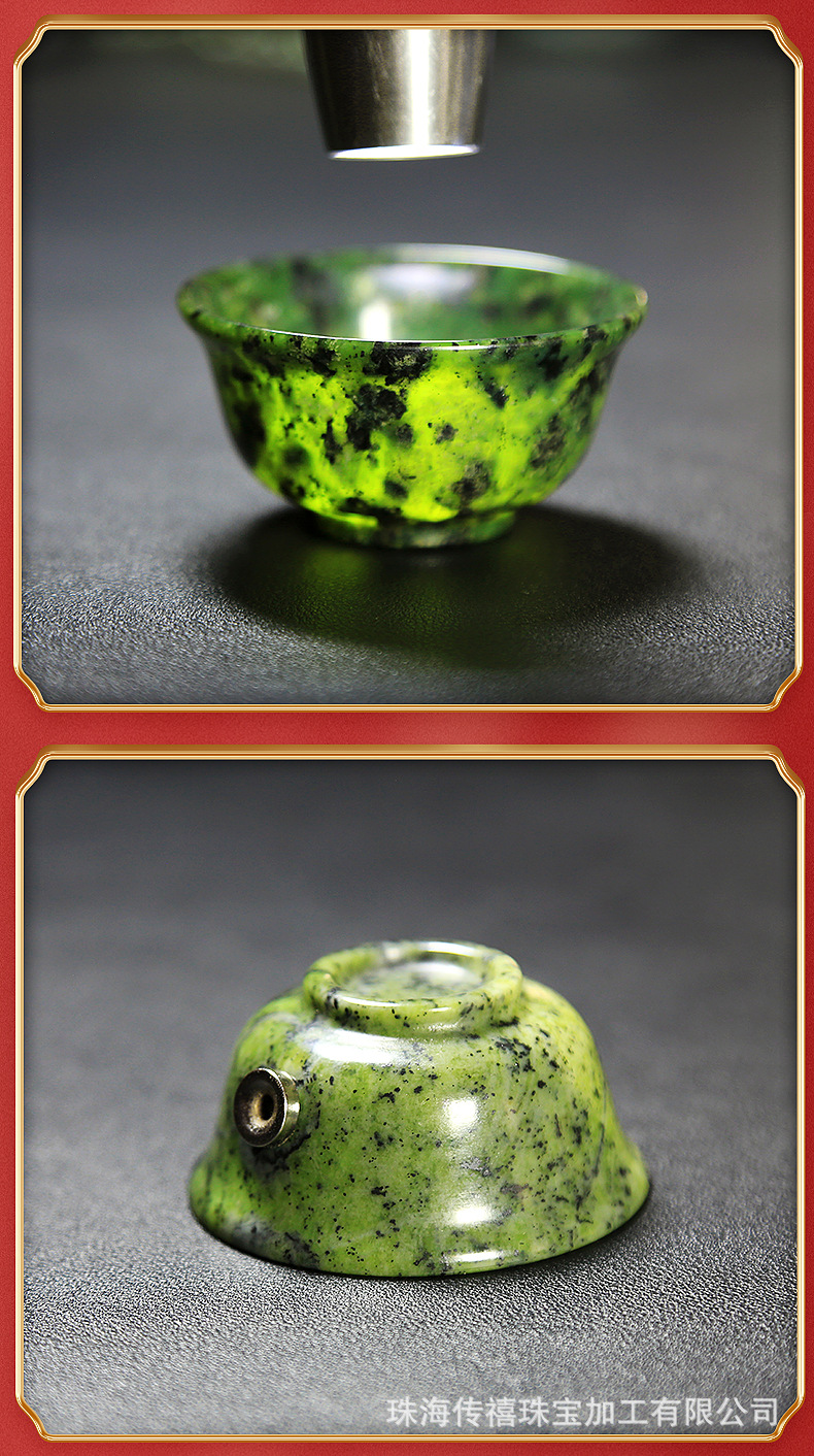 苏工薄胎西藏臧宝陨玉药王石老匠人手工茶杯现货供应完美正品