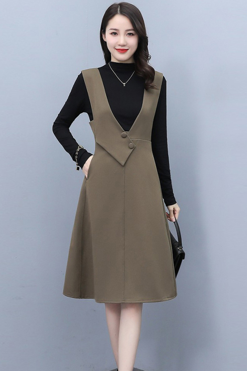 两件套连衣裙女2022年春季新款女装轻熟气质洋气显瘦早春套装裙子