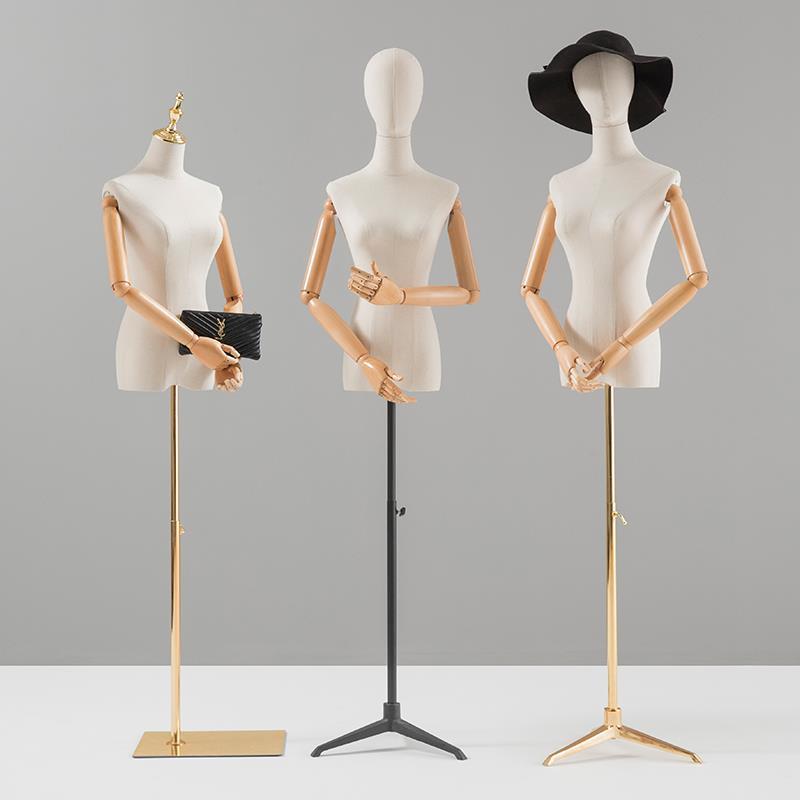 服装店模特服装女半身人台金色带头韩版全身道具假人体