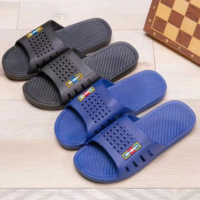 Men's Slippers Summer Non-Slip Thick Bottom Wear-Resistant Indoor Sandals Stall Running Jianghu Hotel Bath Slippers Wholesale