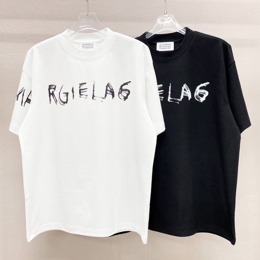 2024夏季maison margiela mm6马吉拉潮牌高克重双纱纯棉短袖t恤男