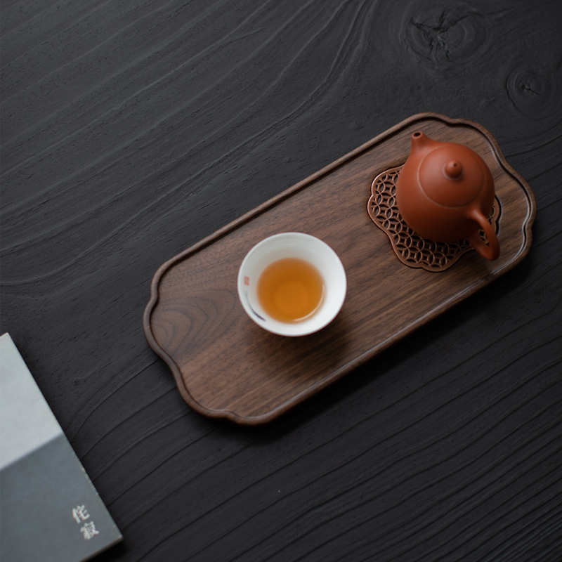 西 黑胡桃木小型茶盘2022新款干泡盘实木干泡台家用壶承茶托-阿里巴巴