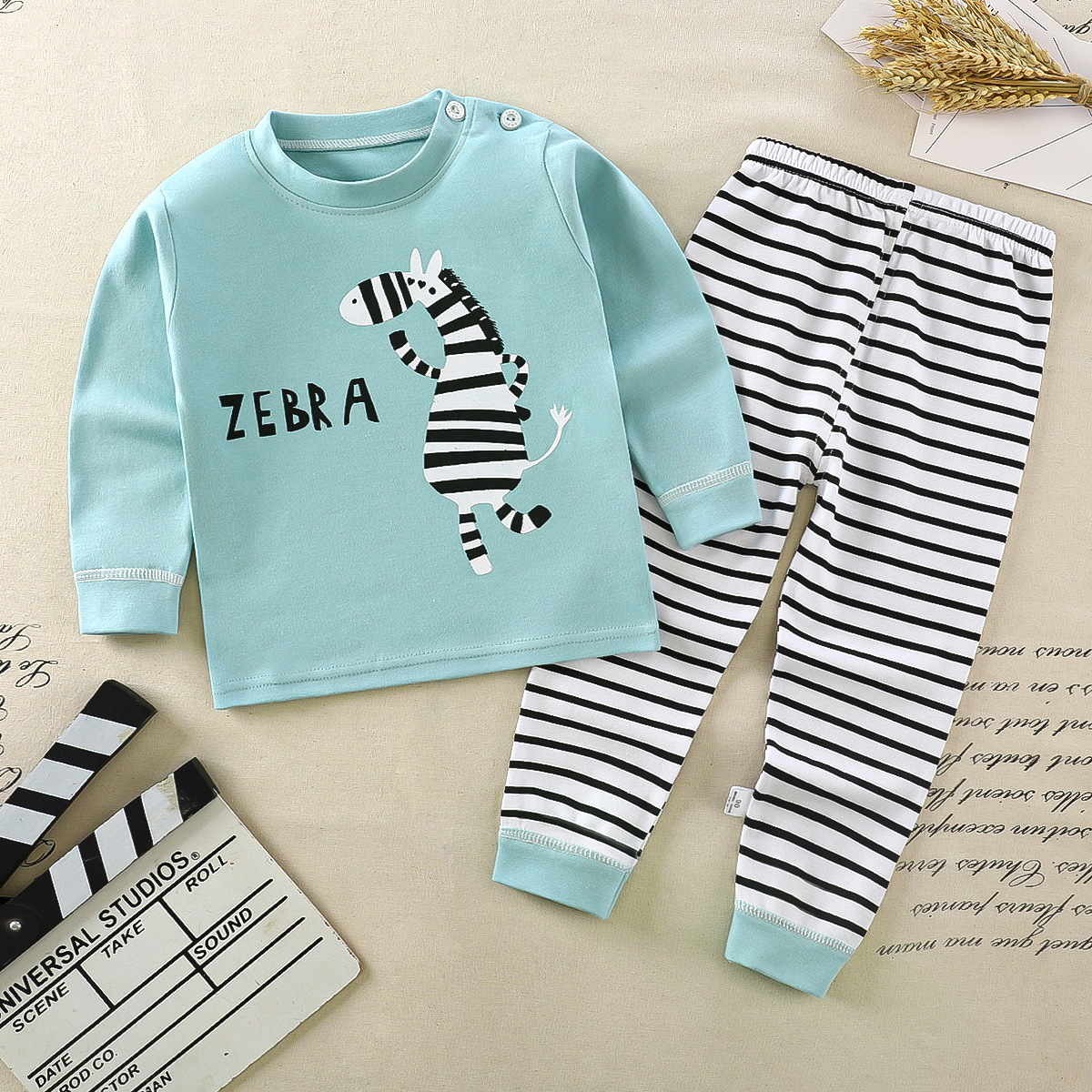 Children's Underwear Suit Cotton Pajamas for Girls Baby Long Johns Top & Bottom Set Cotton Boys' Home Wear Children's Clothing Wholesale