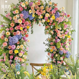 莫奈花园仿真花自然风婚庆花材布置假花门头装饰橱窗绿植景区造景