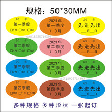 仓库先进先出标识现货加粘*月份季度标签物品先进先出管理标识
