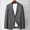 Engood Cloth bird suit 2021 Spring and autumn season new pattern men's wear Youth man Korean Edition Self cultivation lattice man 's suit Engood Cloth bird suit 2021 Spring and autumn season new pattern men's wear Youth man Korean Edition Self cultivation lattice man 's suit