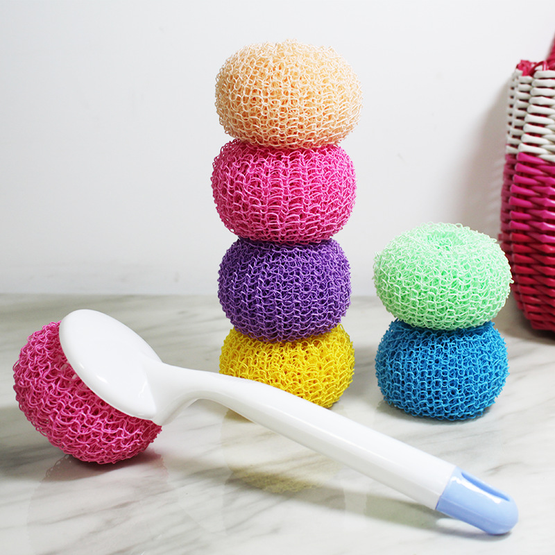 洗碗刷锅钢丝球纳米清洁球厨房家用不伤锅不沾油不掉渣可拆洗彩色