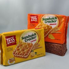 马来西亚zess杰思牌柠檬芝士味夹心饼干144g袋装进口休闲零食品