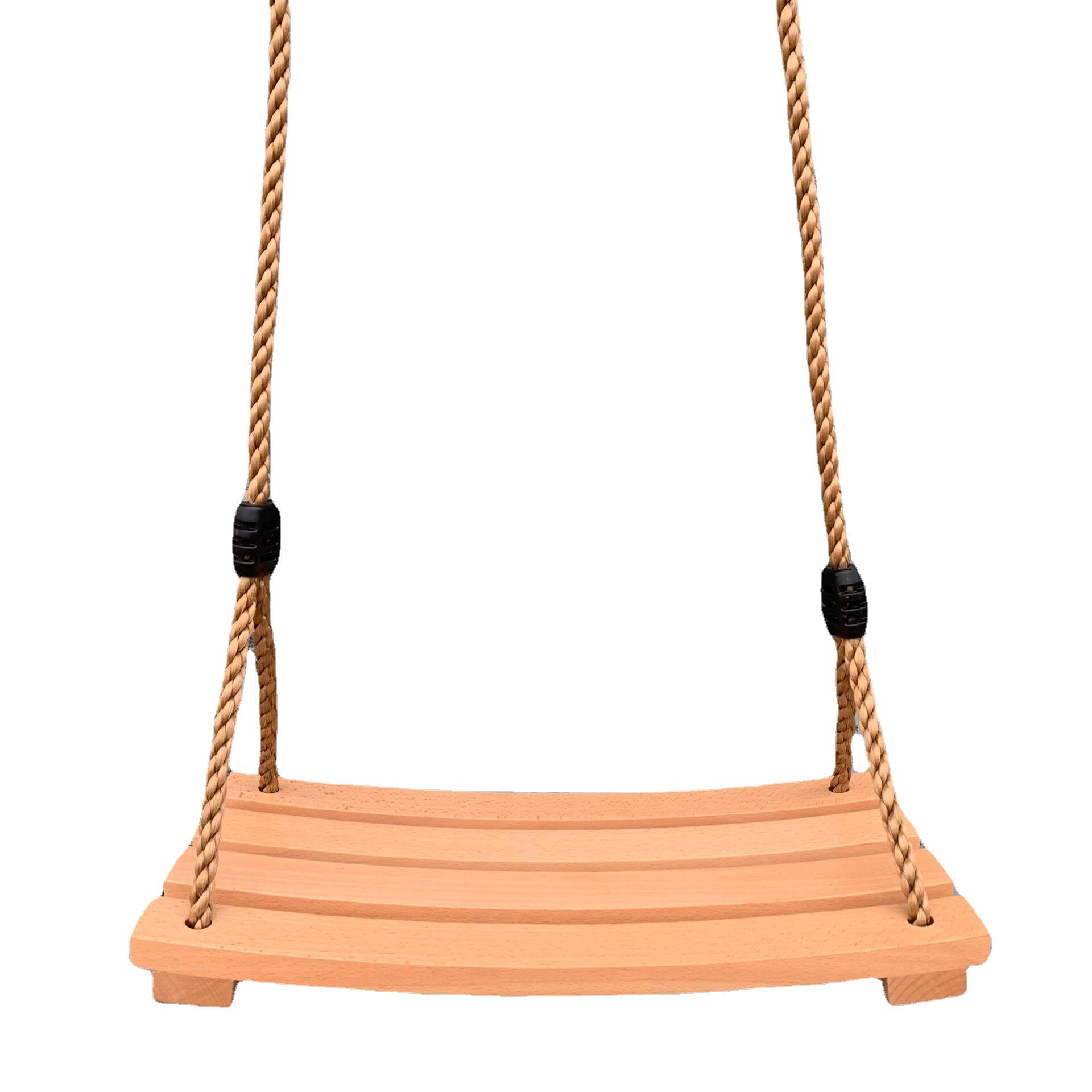 户外木质秋千弯曲木秋千 简易坐板式户外室内荡秋千 跨境批发秋千