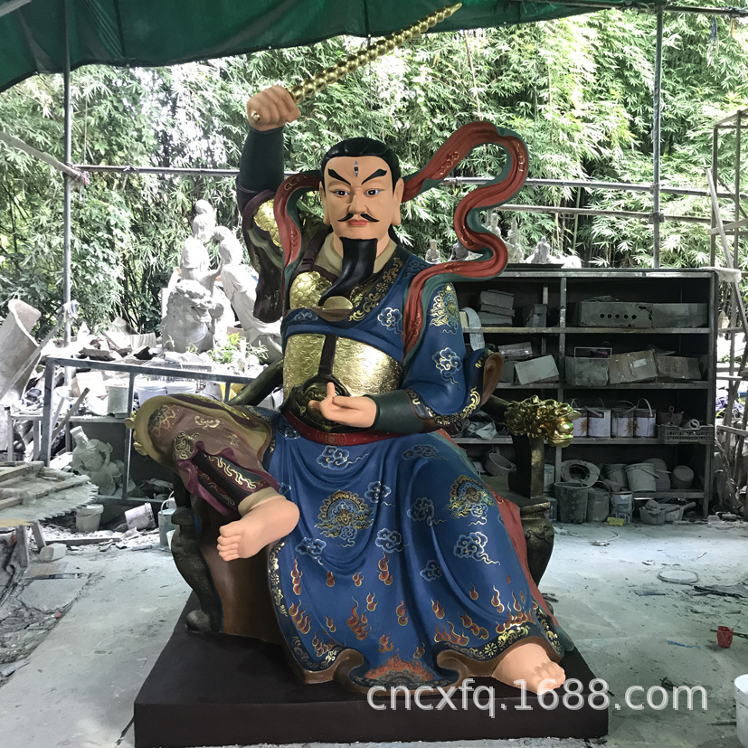 2米九天应元雷声普化天尊彩绘 雷神 雷祖 道教神像