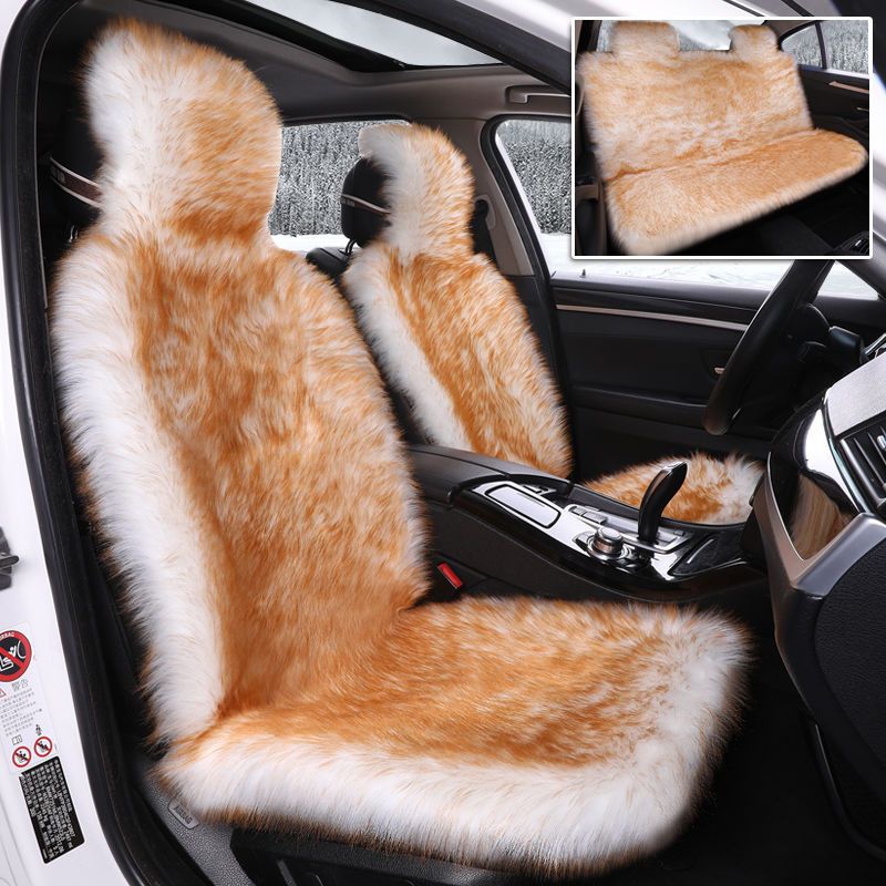 New Winter Car Cushion Plush Warm Thickened Car Mats Winter Wool Fully Surrounded Thickened Non-Slip Seat Cushion