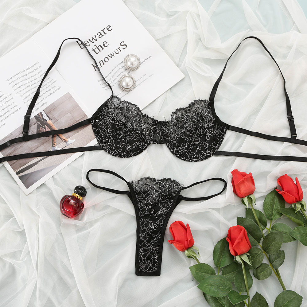 ns网红2021欧美连体衣双色蕾丝性感透视诱惑情趣内衣套装17004