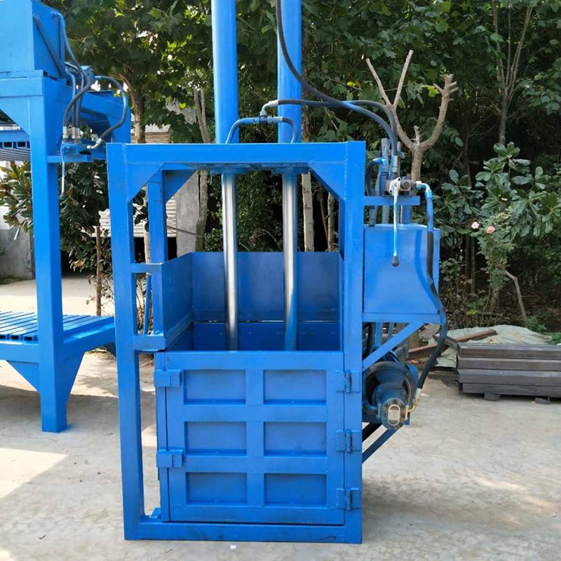 操作简单立式液压打包机 压缩打捆机 全自动塑料瓶绳子打包机