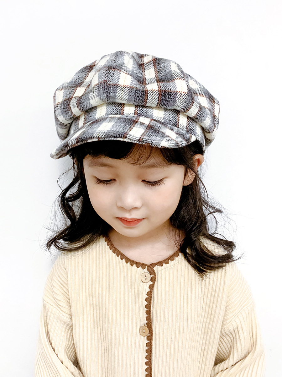 女童帽子秋冬季薄款贝雷帽时尚韩版八角帽小女孩休闲洋气书童帽潮