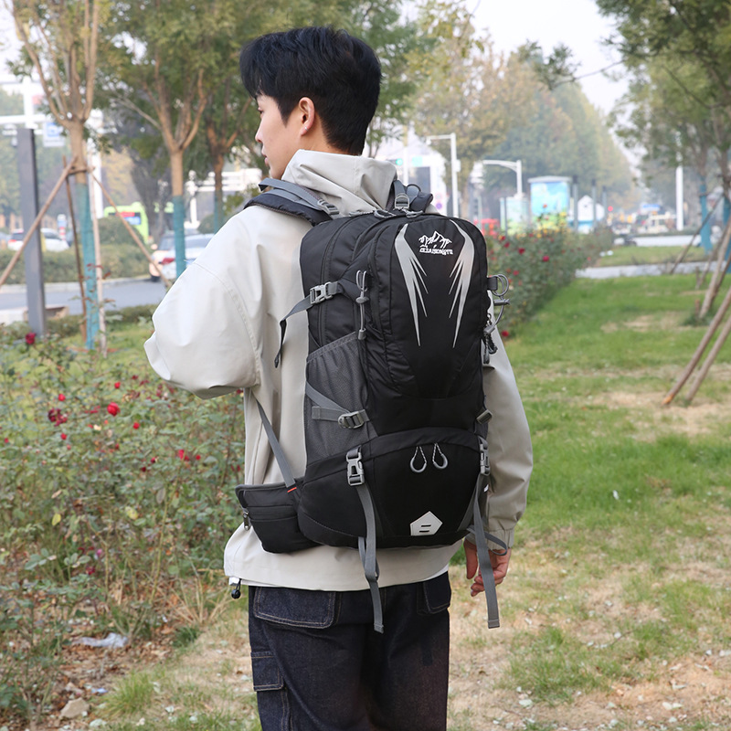 秋冬新款户外徒步双肩包印logo大容量登山包多功能旅行露营背包