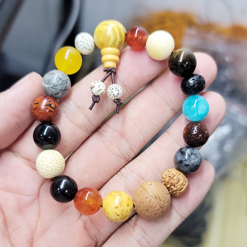 十八籽菩提 菩提子佛珠手链 18子菩提 手链饰品 菩提批发 图片_高清