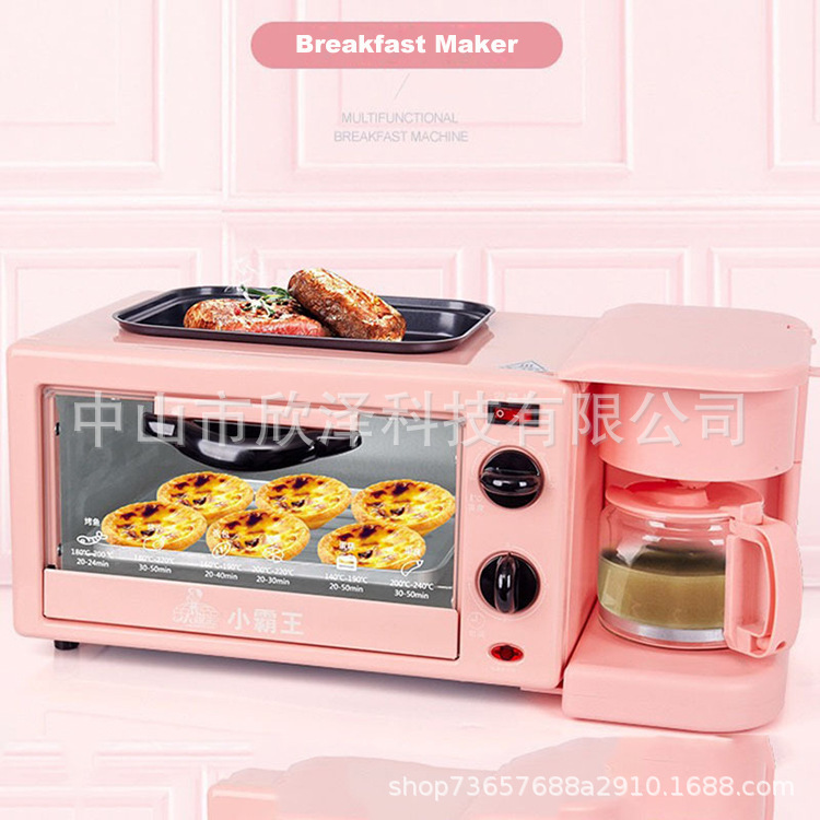 Foreign Trade Export Triple Breakfast Machine Baking Timing Function Household Automatic Toaster Sandwich Machine Gift