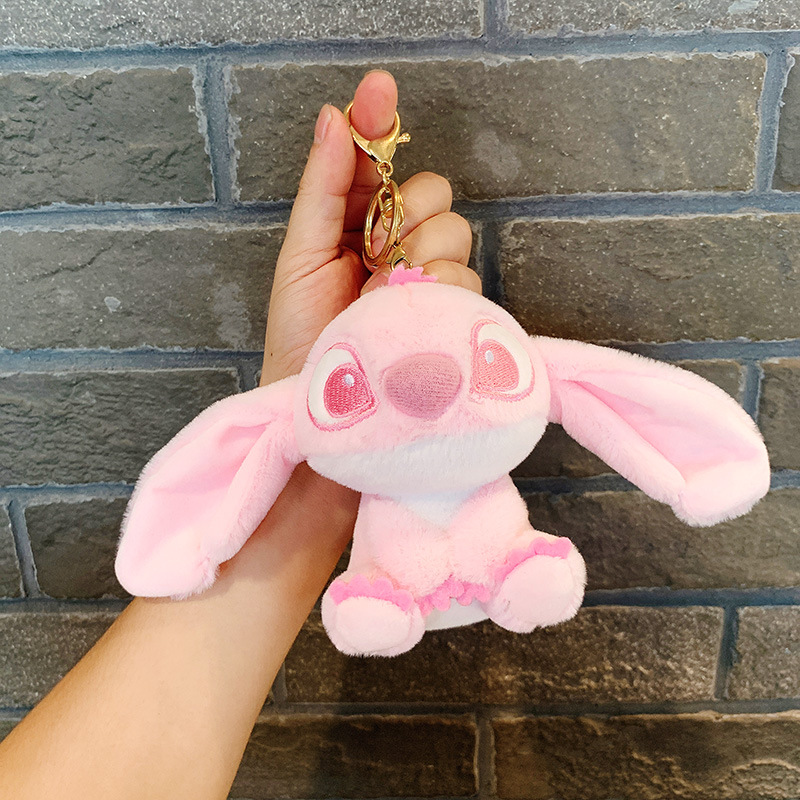 Cute Stitch Little Doll Couple Bags Pendant Plush Toys Wholesale Ragdoll Keychain Doll Ornaments