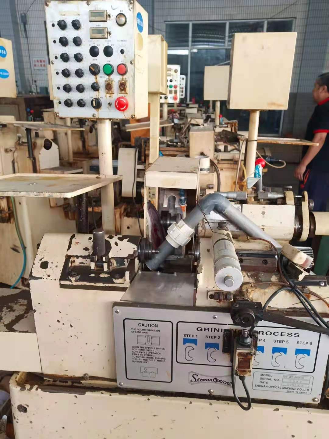 二手日本湘南手动磨边机 透镜磨边芯取机