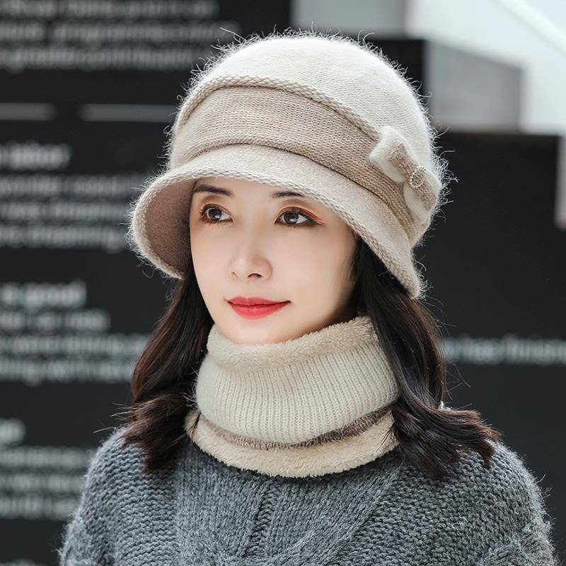 包邮帽子女秋冬季韩版中老年人奶奶老太太冬天加绒保暖妈妈毛线帽