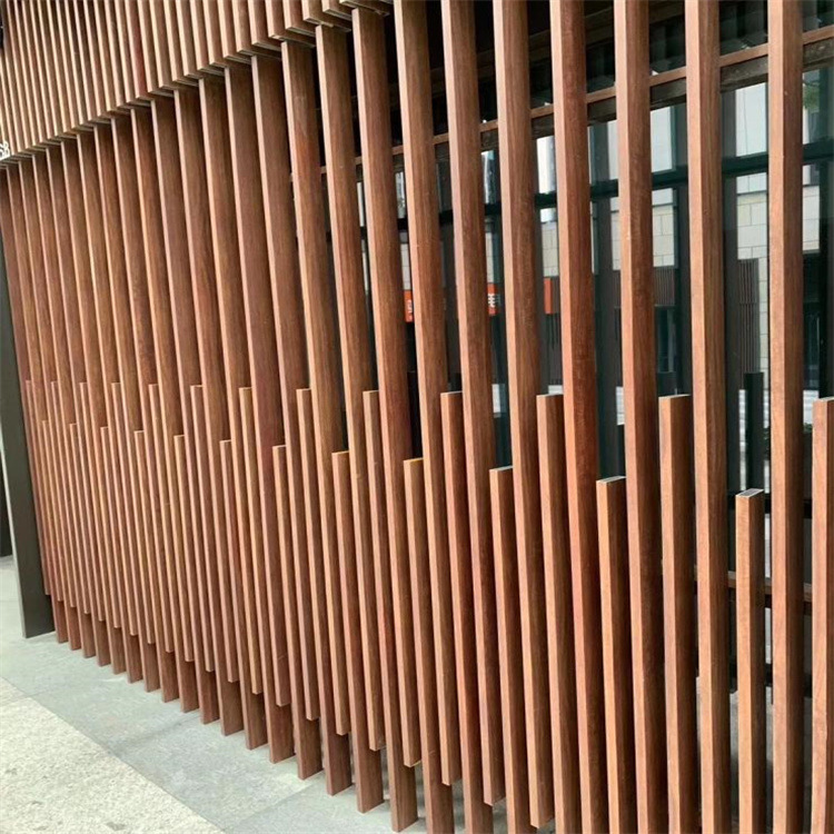 厂家批发木纹铝方通包柱外墙铝天花u型铝方通热转印仿木纹铝方通